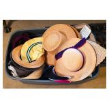 Large Tote Full of Vintage Hats - Vintage Raffia +