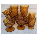 Whitehall Amber Glass Cubist (10)