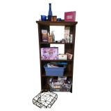 Shelf w. Contents - Vintage Decor, Travel Goods +