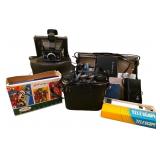 Vintage Polaroid Camera, Binoculars, Telescope