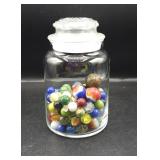 Glass Jar w/ Marbles