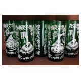 Anchor Hocking Colonial Lady Green Glass Tumblers