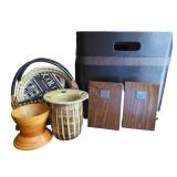 Bookends, Wastepaper Basket, Stoneware +