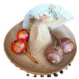 Souvenir Sombrero Maracas, Maraca Bookends