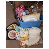 Tote Full of New Kitchen Products, Dishess ++