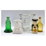 Colonial Toby-style Mugs, Bitters Bottles