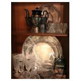 Silver-plate, Glass & Crystal Tealights, Glasses +