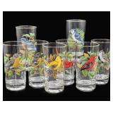 Vintage W Virginia Glass Songbird Tumblers