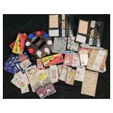 Group of Playing Cards, Tally Books & Poker Chips