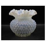 Fenton Opalescent Glass Ruffle Vase
