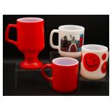 Glasbake Disco & Hazel Atlas Orange Peel Mugs