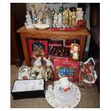 Group of Christmas Decor, Ornaments & Village
