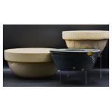 Antique McCoy Yellow Ware & Stoneware Mixing Bowls