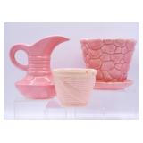 McCoy & Brush Pottery Pebblecraft Planters & Ewer