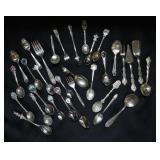 Group of Souvenir Spoons & Flatware