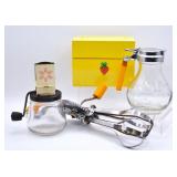 Bakelite Handle Syrup Pitcher, Beater +