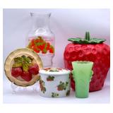McCoy Strawberry Cookie Jar, Juice Carafe +