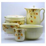 Hall UV Glaze Autumn Leaf Bowl, Casserole, Pitcher
