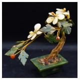Chinese Hardstone Bonsai Tree Sculpture