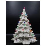 12" White Ceramic Christmas Tree