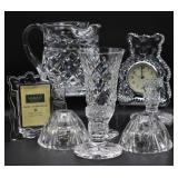 Waterford Crystal Group - Pitcher, Vase, Clock +