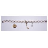 Vintage Sterling Clover & Love Charm