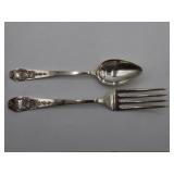 Engraved Sterling Silver Spoon & Fork
