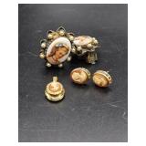 Cameo Jewelry & Limoges Portrait Earrings