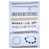 Group of Vintage Costume Jewelry Bracelets