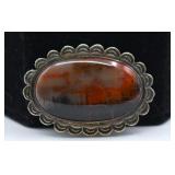 Picture Landscape Agate Brooch