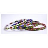 Cloissone Enamel Bangle Bracelets (4)