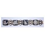 1.865oz Sterling Silver Mexico Onyx Bracelet