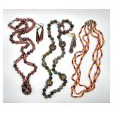 Natural Stone Beaded Necklaces & Earrings