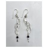 Sterling Silver Twist Dangle Earrings