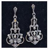 4.7g Sterling Silver Marcasite Earrings