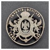 Carved Silver 1866 Maximillan 1 Peso
