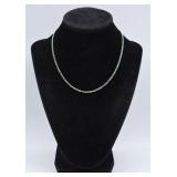 3.8g Sterling Silver Figaro Chain Necklace