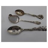 Sterling Silver Floral Motif Spoons