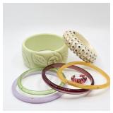 Bakelite & Lucite/  Acrylic Bangles