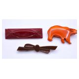 Antique Bakelite Brooches (3)