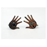 Copper 925 Hand Earrings