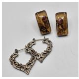 Pair of Sterling Silver Earrings