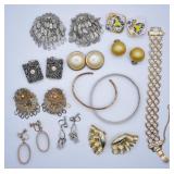 Vintage Costume Earrings, Bracelets