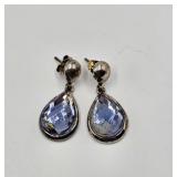 Sterling Silver Rhinestone Earrings