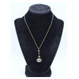Sterling Silver Crystal Stone Necklace