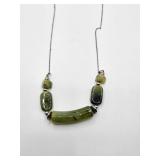 Polished Green Stone Necklace