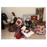 Gingham, Strawberries & Chicken Decor