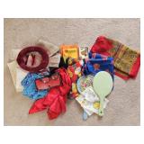 Vintage Scarves, Hand Mirrors, Hat & Glasses
