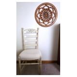 Chair & Wooden Wall Medallion Art