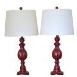Red Matching Table Lamps